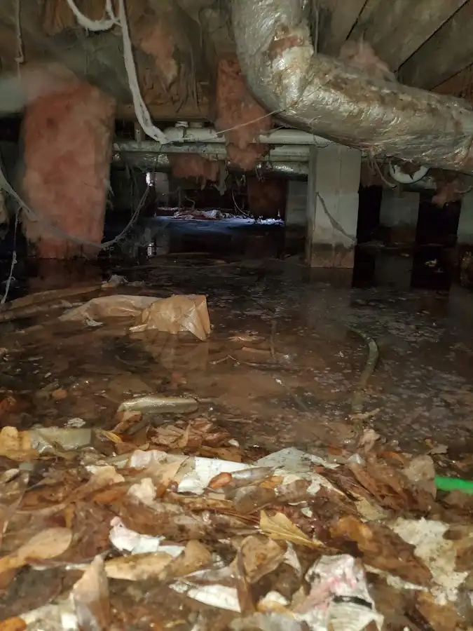 Crawl space flood assessment for Commercial Water Damage Restoration in North Haven