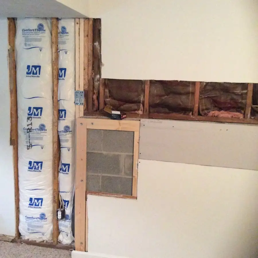 Wall insulation replacement during Odor Removal & Deodorization in North Haven